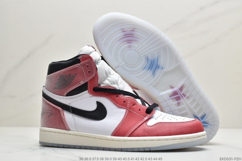 芝加哥, 联名, 篮球鞋, 做旧, Jordan, Aj1, Air Jordan 1, Air Jordan - 全新芝加哥配色 Air Jordan 1 AJ1中帮篮球鞋ID:EKD531-PZH