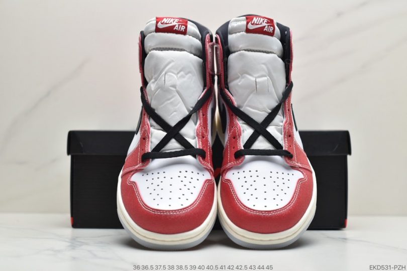 芝加哥, 联名, 篮球鞋, 做旧, Jordan, Aj1, Air Jordan 1, Air Jordan - 全新芝加哥配色 Air Jordan 1 AJ1中帮篮球鞋ID:EKD531-PZH