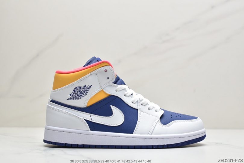 篮球鞋, 文化篮球鞋, 女鞋, Jordan, Aj1, Air Jordan 1 Mid, Air Jordan 1, Air Jordan - Air Jordan 1 Mid GS AJ1乔1中帮文化篮球鞋头层皮制作ID:ZED241-PZS