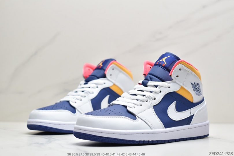 篮球鞋, 文化篮球鞋, 女鞋, Jordan, Aj1, Air Jordan 1 Mid, Air Jordan 1, Air Jordan - Air Jordan 1 Mid GS AJ1乔1中帮文化篮球鞋头层皮制作ID:ZED241-PZS