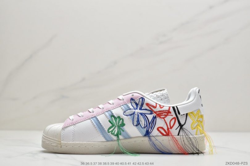 贝壳头, 联名, 板鞋, Originals, adidas Originals, Adidas - Adidas x Sean WotherspoonSW联名宋妍霏刺绣小花朵贝壳头板鞋