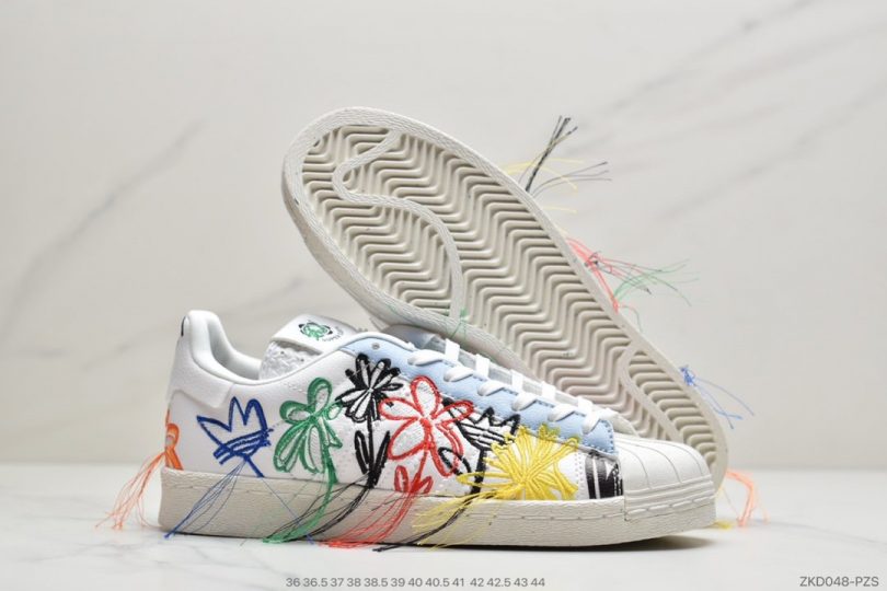 贝壳头, 联名, 板鞋, Originals, adidas Originals, Adidas - Adidas x Sean WotherspoonSW联名宋妍霏刺绣小花朵贝壳头板鞋