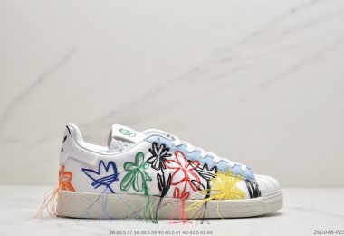 Adidas x Sean WotherspoonSW联名宋妍霏刺绣小花朵贝壳头板鞋