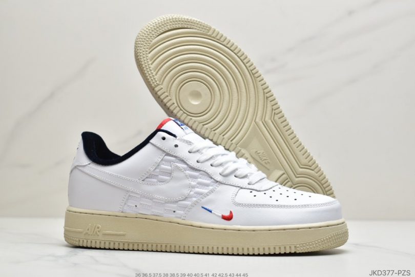 联名, 空军一号, 板鞋, Swoosh, NIKE, FORCE 1, Air Force 1 - 耐克Air Force 1'07 KITH 空军一号法国限定配色板鞋ID:JKD377-PZS