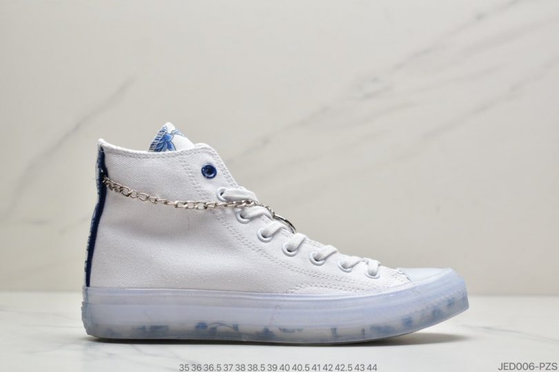 高帮, 板鞋, 匡威, 加绒, Converse - 匡威Converse x 张艺兴同款 “青花瓷”高帮滑板鞋ID：JED006-PZS