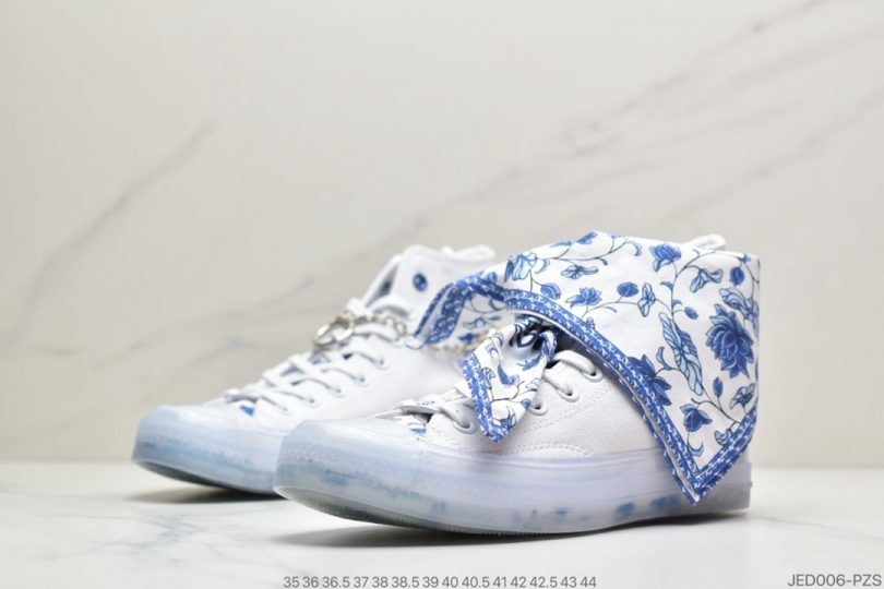 高帮, 板鞋, 匡威, 加绒, Converse - 匡威Converse x 张艺兴同款 “青花瓷”高帮滑板鞋ID：JED006-PZS