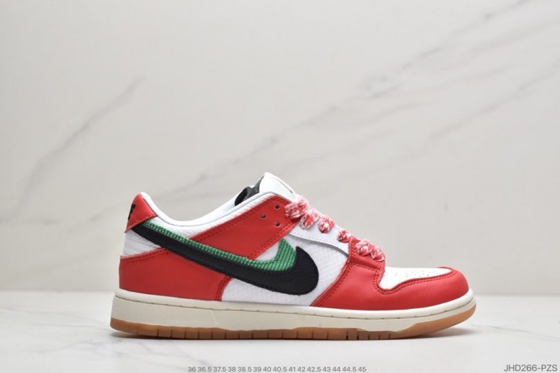 板鞋, Swoosh, SB Dunk Low, Nike SB Dunk, Nike SB, Dunk Low, Dunk, Chicago - 耐克Nike Frame Skate x SB Dunk Low “Habibi”双钩系列 白红黑板鞋