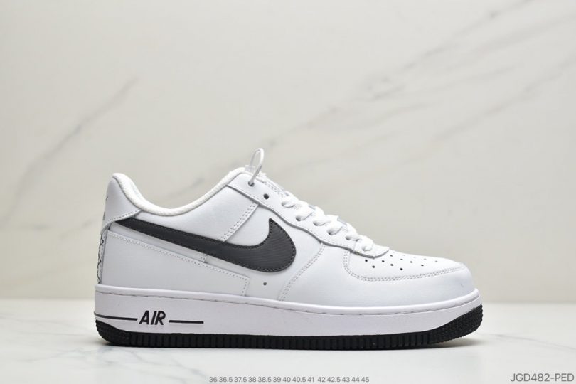 运动板鞋, 空军一号, 板鞋, Swoosh, Nike Air Force 1 Low, Nike Air Force 1, Air Force 1 Low, Air Force 1 - 耐克 Nike Air Force 1 '07 Low in White and Grey 空军一号低帮休闲运动板鞋