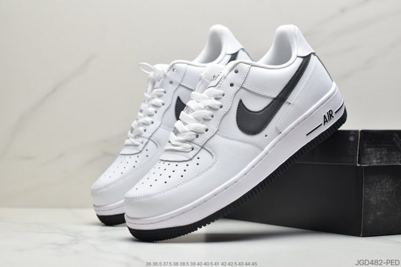 运动板鞋, 空军一号, 板鞋, Swoosh, Nike Air Force 1 Low, Nike Air Force 1, Air Force 1 Low, Air Force 1 - 耐克 Nike Air Force 1 '07 Low in White and Grey 空军一号低帮休闲运动板鞋