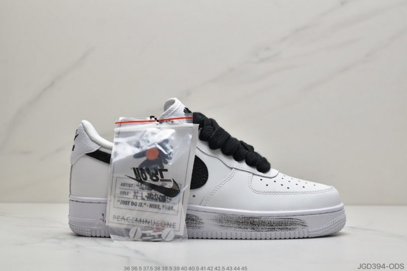 联名, 空军一号, 板鞋, 低帮板鞋, Swoosh, NIKE, FORCE 1, Air Force 1 - PEACEMINUSONE x NIKE联名AIR FORCE 1"PARA-NOISE 2.0" 2020年版 权志龙白奶油空军一号低帮板鞋