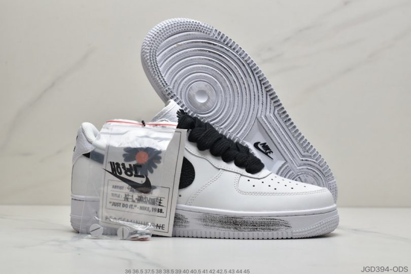 联名, 空军一号, 板鞋, 低帮板鞋, Swoosh, NIKE, FORCE 1, Air Force 1 - PEACEMINUSONE x NIKE联名AIR FORCE 1"PARA-NOISE 2.0" 2020年版 权志龙白奶油空军一号低帮板鞋