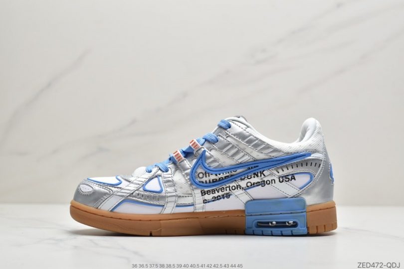 跑鞋, 联名, 板鞋, 复古跑鞋, 低帮板鞋, University Blue, Swoosh, Dunk - OW x NK Air Rubber Dunk “University Blue” 联名北卡蓝 欧洲限定低帮板鞋