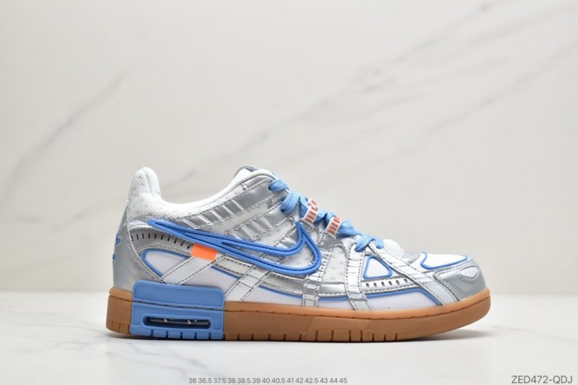 跑鞋, 联名, 板鞋, 复古跑鞋, 低帮板鞋, University Blue, Swoosh, Dunk - OW x NK Air Rubber Dunk “University Blue” 联名北卡蓝 欧洲限定低帮板鞋