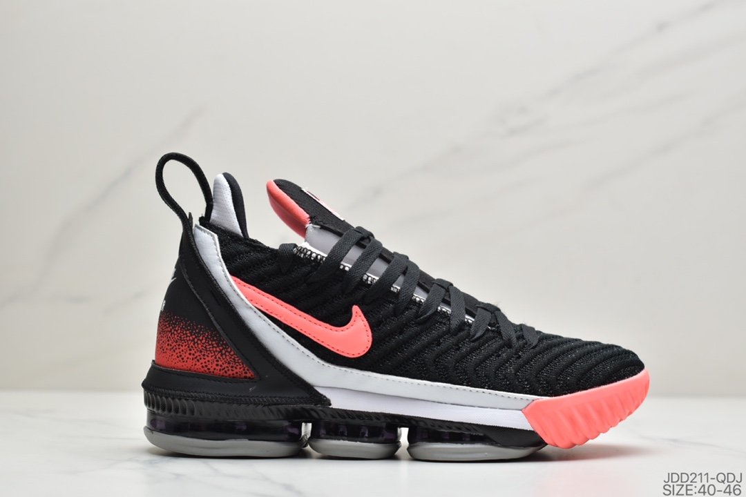 耐克Nike LeBron XVI Hot Lava 詹姆斯16 白粉热熔岩实战运动篮球鞋