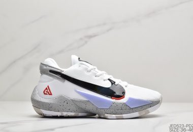 耐克Nike Zoom Freak 2″Black/White/Ice Blue”二代字母哥“黑白大钩橙冰蓝”运动篮球鞋