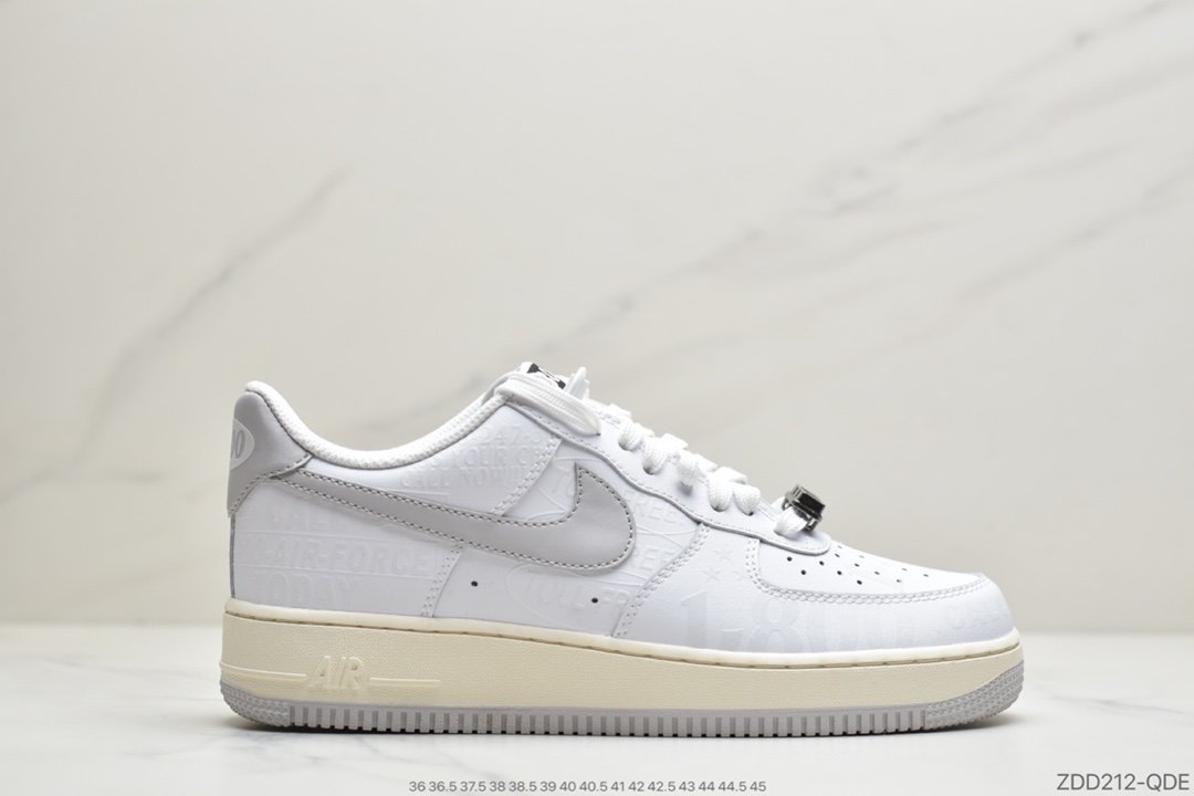 Nike Air Force 1 ’07 Premium “Toll Free” 空军一号白灰运动板鞋