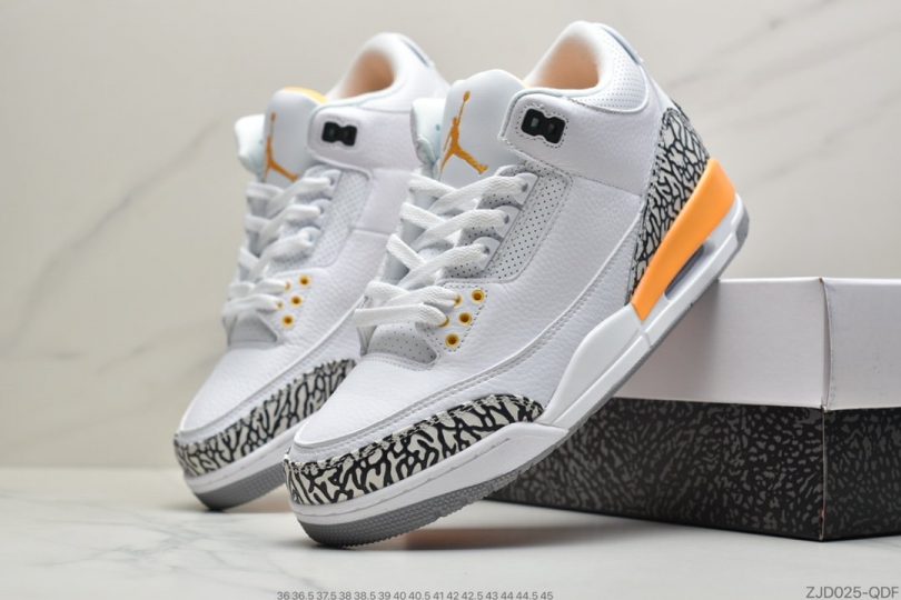 篮球鞋, 文化篮球鞋, 北卡蓝, Orange, Laser Orange, Jordan, Air Jordan 3, Air Jordan - 乔丹Air Jordan 3 “Laser Orange”湖人 中帮文化篮球鞋