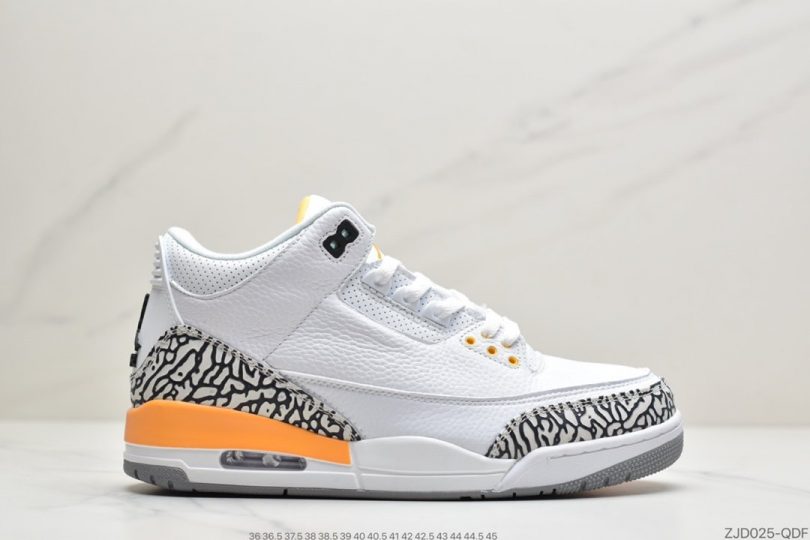 篮球鞋, 文化篮球鞋, 北卡蓝, Orange, Laser Orange, Jordan, Air Jordan 3, Air Jordan - 乔丹Air Jordan 3 “Laser Orange”湖人 中帮文化篮球鞋