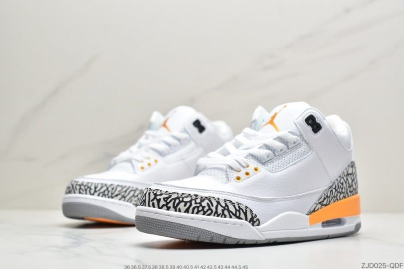 篮球鞋, 文化篮球鞋, 北卡蓝, Orange, Laser Orange, Jordan, Air Jordan 3, Air Jordan - 乔丹Air Jordan 3 “Laser Orange”湖人 中帮文化篮球鞋