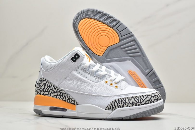 篮球鞋, 文化篮球鞋, 北卡蓝, Orange, Laser Orange, Jordan, Air Jordan 3, Air Jordan - 乔丹Air Jordan 3 “Laser Orange”湖人 中帮文化篮球鞋