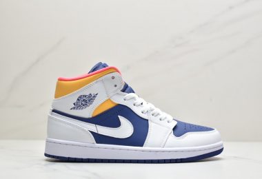 乔丹 Air Jordan 1 Mid GS AJ1乔1中帮文化篮球鞋 头层皮