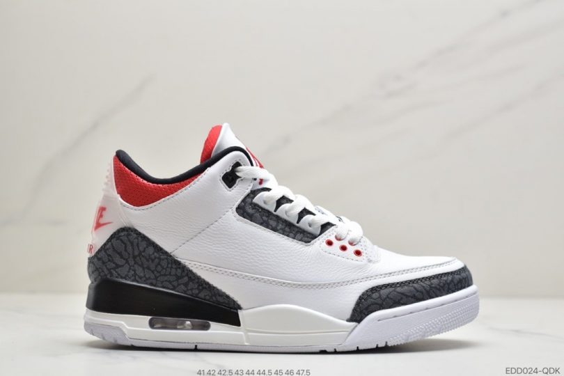 爆裂纹, 文化篮球鞋, 单宁火焰红, Fire Red, AJ3, Air Jordan 3 Retro, Air Jordan 3, Air Jordan - 乔丹Air Jordan 3 Retro "Fire Red"单宁火焰红 白水泥爆裂纹AJ3文化篮球鞋