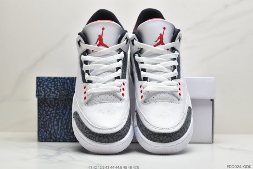 爆裂纹, 文化篮球鞋, 单宁火焰红, Fire Red, AJ3, Air Jordan 3 Retro, Air Jordan 3, Air Jordan - 乔丹Air Jordan 3 Retro "Fire Red"单宁火焰红 白水泥爆裂纹AJ3文化篮球鞋