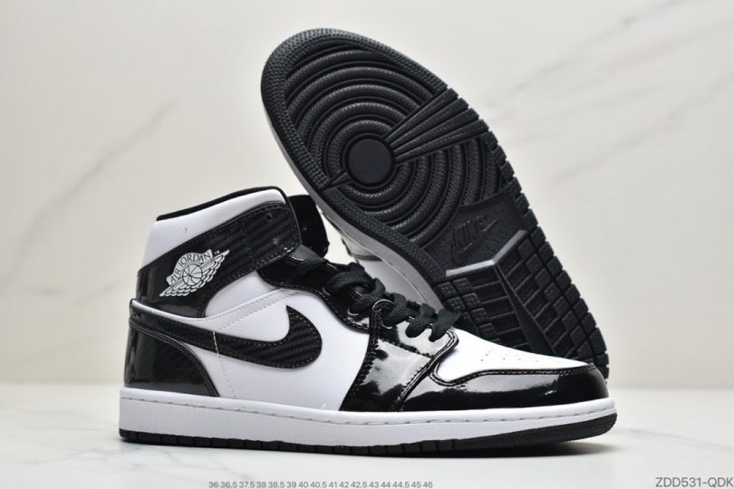 篮球鞋, 熊猫, Jordan, All-Star, AJ 1, Air Jordan 1 Mid, Air Jordan 1, Air Jordan - 乔丹 Air Jordan 1 Mid“All-Star”CY全明星黑白aj1中帮篮球鞋