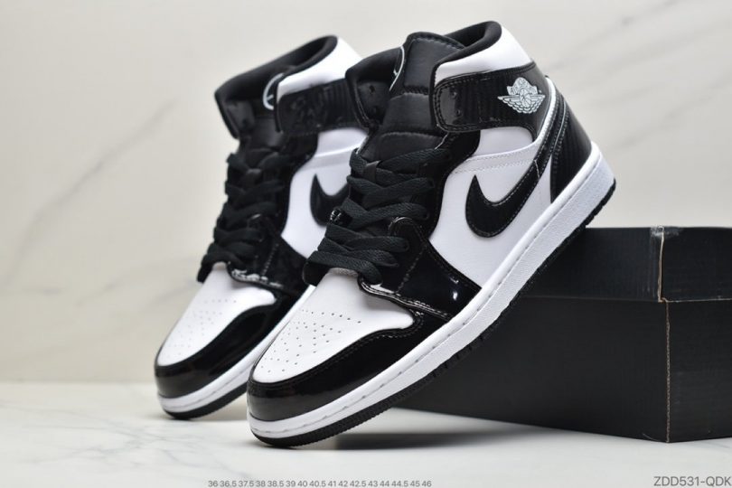 篮球鞋, 熊猫, Jordan, All-Star, AJ 1, Air Jordan 1 Mid, Air Jordan 1, Air Jordan - 乔丹 Air Jordan 1 Mid“All-Star”CY全明星黑白aj1中帮篮球鞋