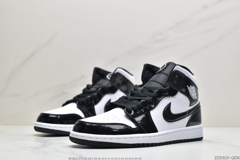 篮球鞋, 熊猫, Jordan, All-Star, AJ 1, Air Jordan 1 Mid, Air Jordan 1, Air Jordan - 乔丹 Air Jordan 1 Mid“All-Star”CY全明星黑白aj1中帮篮球鞋