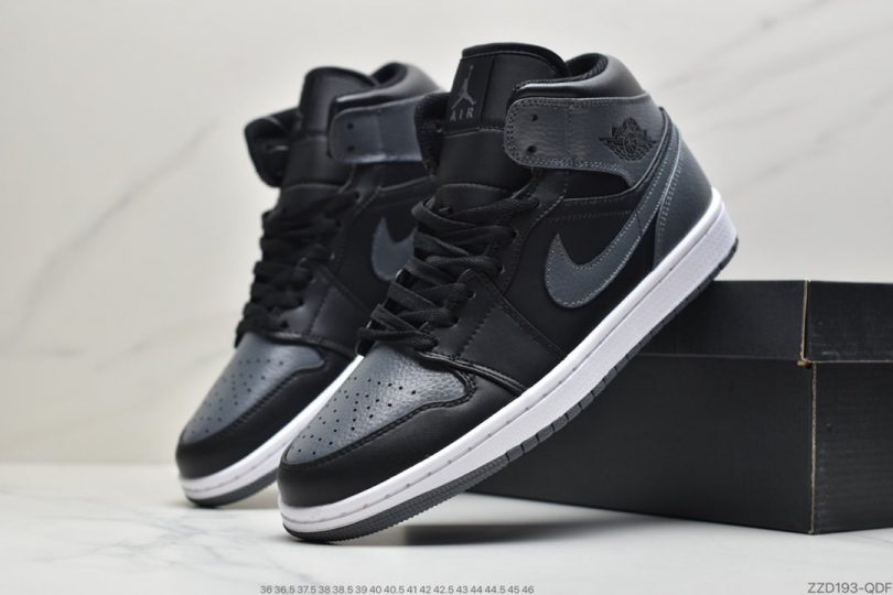 篮球鞋, 影子灰, Jordan, Aj1, Air Jordan 1 Mid, Air Jordan 1, Air Jordan - 乔丹Air Jordan 1 Mid “Dark Grey”小影子灰aj1中帮篮球鞋