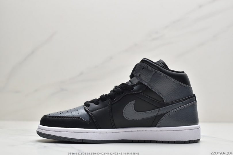 篮球鞋, 影子灰, Jordan, Aj1, Air Jordan 1 Mid, Air Jordan 1, Air Jordan - 乔丹Air Jordan 1 Mid “Dark Grey”小影子灰aj1中帮篮球鞋