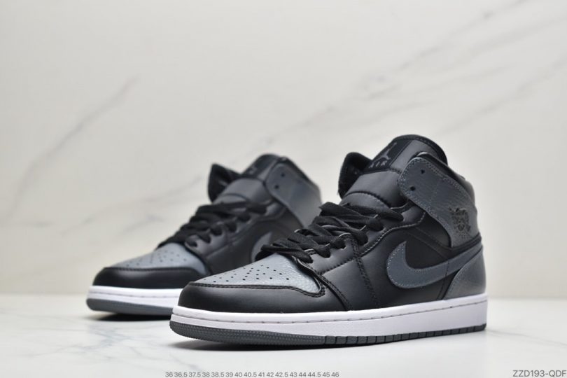 篮球鞋, 影子灰, Jordan, Aj1, Air Jordan 1 Mid, Air Jordan 1, Air Jordan - 乔丹Air Jordan 1 Mid “Dark Grey”小影子灰aj1中帮篮球鞋