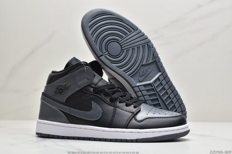 篮球鞋, 影子灰, Jordan, Aj1, Air Jordan 1 Mid, Air Jordan 1, Air Jordan - 乔丹Air Jordan 1 Mid “Dark Grey”小影子灰aj1中帮篮球鞋