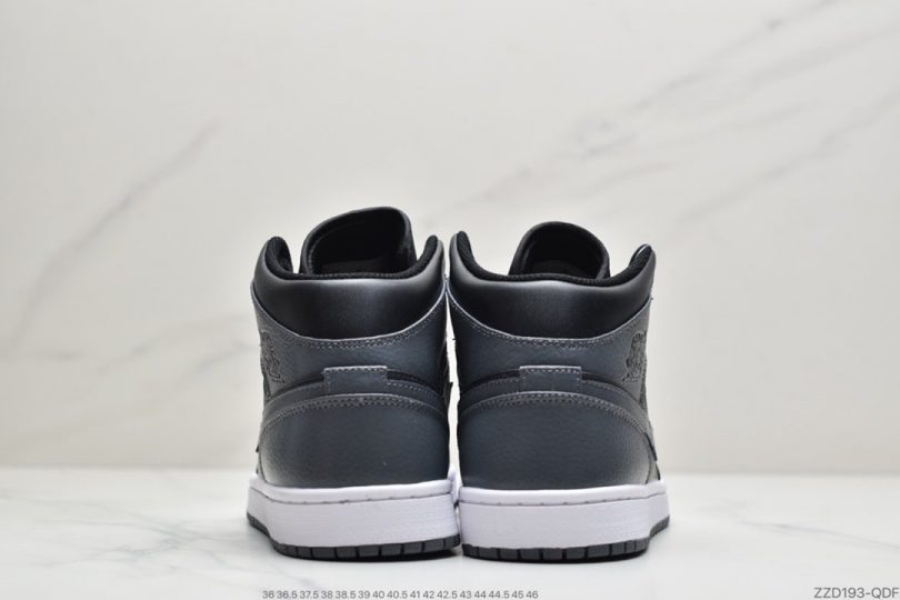 篮球鞋, 影子灰, Jordan, Aj1, Air Jordan 1 Mid, Air Jordan 1, Air Jordan - 乔丹Air Jordan 1 Mid “Dark Grey”小影子灰aj1中帮篮球鞋