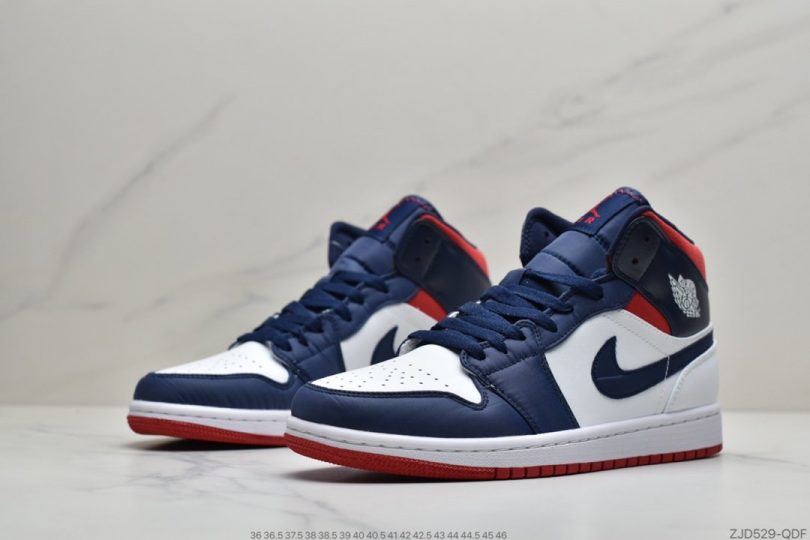 篮球鞋, Jordan Brand, Jordan, Aj1, Air Jordan 1 Mid, Air Jordan 1, Air Jordan - 乔丹 Air Jordan 1 Mid 美国配色 aj1中帮篮球鞋