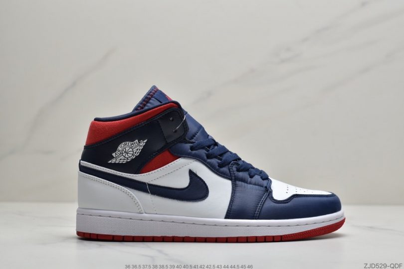 篮球鞋, Jordan Brand, Jordan, Aj1, Air Jordan 1 Mid, Air Jordan 1, Air Jordan - 乔丹 Air Jordan 1 Mid 美国配色 aj1中帮篮球鞋