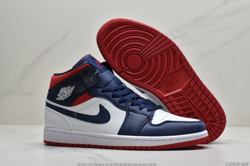 篮球鞋, Jordan Brand, Jordan, Aj1, Air Jordan 1 Mid, Air Jordan 1, Air Jordan - 乔丹 Air Jordan 1 Mid 美国配色 aj1中帮篮球鞋