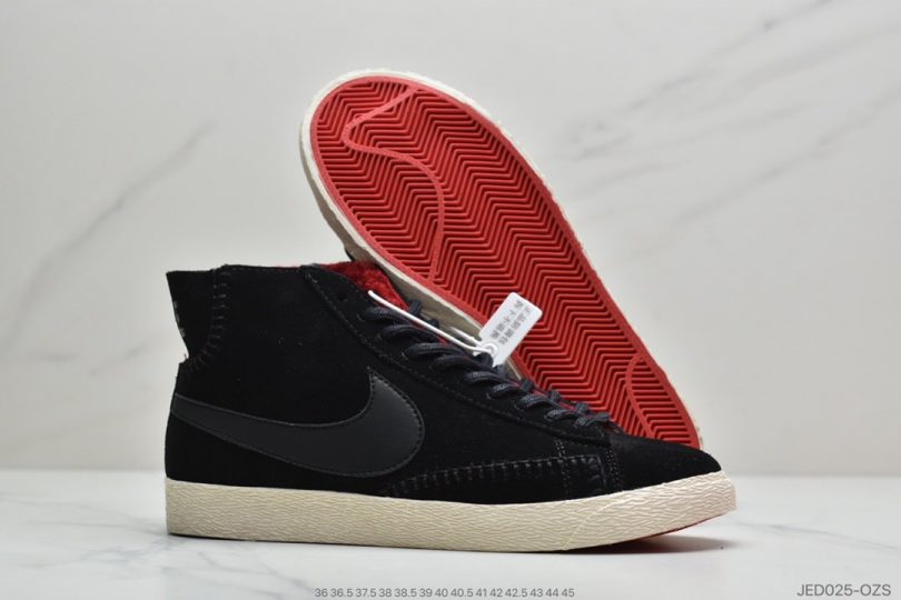 开拓者, 加绒, 休闲鞋, Nike Blazer Mid, NIKE, Blazer Mid, Blazer - 耐克NIKE BLAZER MID PRM手工缝纫马克线开拓者经典复古运动休闲鞋