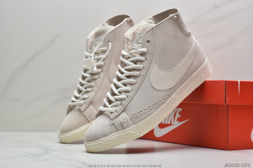 开拓者, 加绒, 休闲鞋, Nike Blazer Mid, NIKE, Blazer Mid, Blazer - 耐克NIKE BLAZER MID PRM手工缝纫马克线开拓者经典复古运动休闲鞋