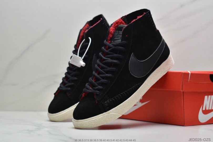 开拓者, 加绒, 休闲鞋, Nike Blazer Mid, NIKE, Blazer Mid, Blazer - 耐克NIKE BLAZER MID PRM手工缝纫马克线开拓者经典复古运动休闲鞋