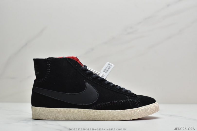 开拓者, 加绒, 休闲鞋, Nike Blazer Mid, NIKE, Blazer Mid, Blazer - 耐克NIKE BLAZER MID PRM手工缝纫马克线开拓者经典复古运动休闲鞋