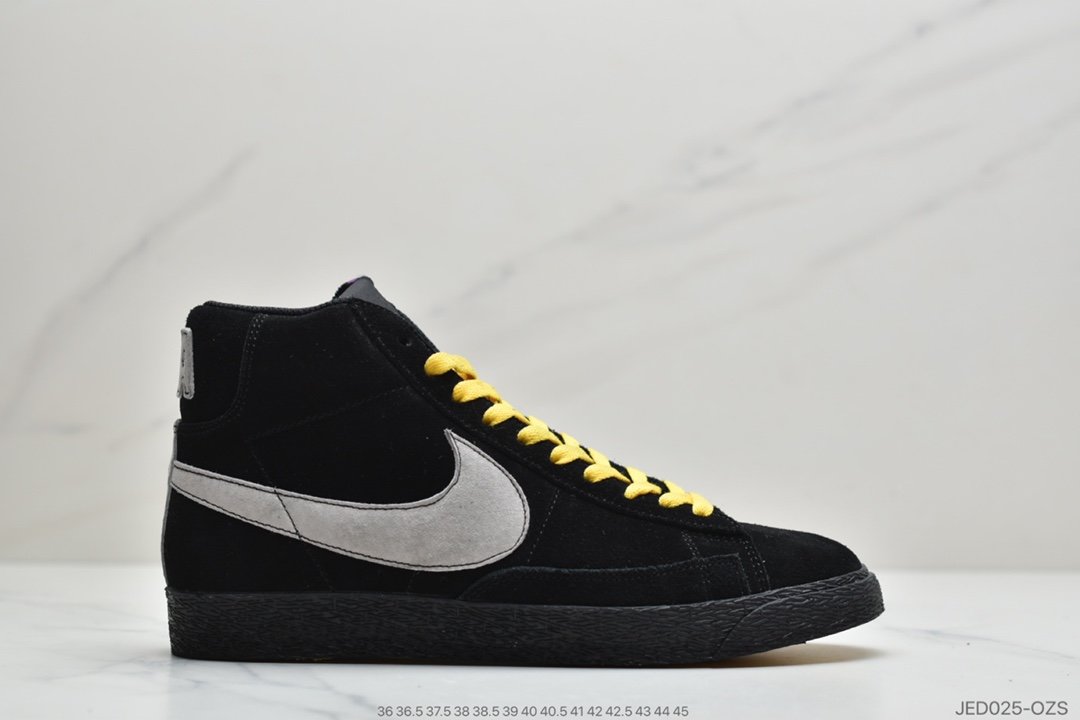 耐克NIKE BLAZER MID PRM手工缝纫马克线开拓者经典复古运动休闲鞋