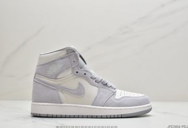 乔丹Air Jordan AJ1 Retro High Premium”Pale Ivory”“香芋粉紫白灰”中帮篮球鞋