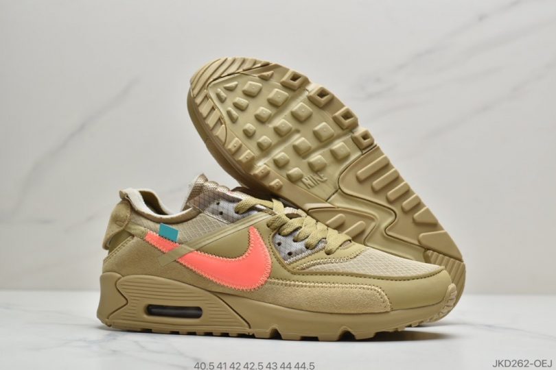 跑鞋, 慢跑鞋, Off-White, Nike Air Max 90, Nike Air Max, Nike Air, Air Max 90, Air Max - Off-White x Nike Air Max 90 "Desert Ore"2.0版本复古气垫百搭休闲运动慢跑鞋