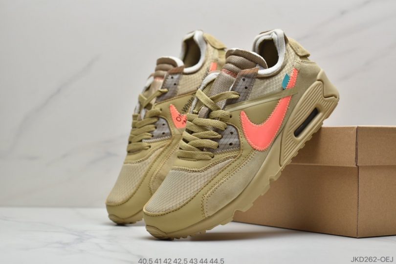 跑鞋, 慢跑鞋, Off-White, Nike Air Max 90, Nike Air Max, Nike Air, Air Max 90, Air Max - Off-White x Nike Air Max 90 "Desert Ore"2.0版本复古气垫百搭休闲运动慢跑鞋