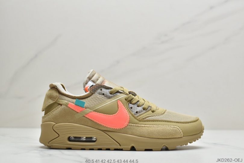 跑鞋, 慢跑鞋, Off-White, Nike Air Max 90, Nike Air Max, Nike Air, Air Max 90, Air Max - Off-White x Nike Air Max 90 "Desert Ore"2.0版本复古气垫百搭休闲运动慢跑鞋