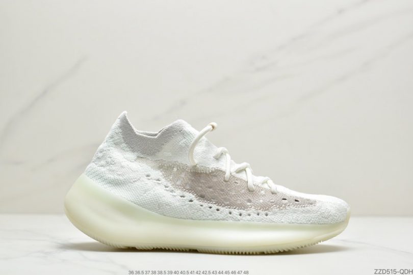 跑鞋, 爆米花, 慢跑鞋, YEEZY BOOST 380 V1, Yeezy, Originals, Boost, adidas Originals - adidas Originals YEEZY BOOST 380 V1"Calcite Glow"百搭轻便爆米花中底休闲运动袜子慢跑鞋“夜光白椰子”