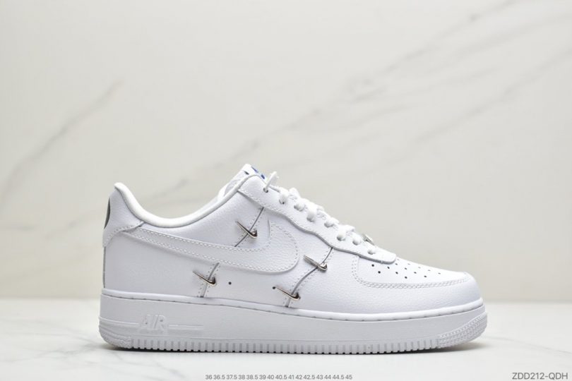 联名, 空军一号, 休闲板鞋, Nike Air Force 1, Nike Air, All white, Air Force 1'07, Air Force 1 - 耐克Nike Air Force 1'07 Low "All white" 空军一号“联名小银勾”低帮休闲板鞋