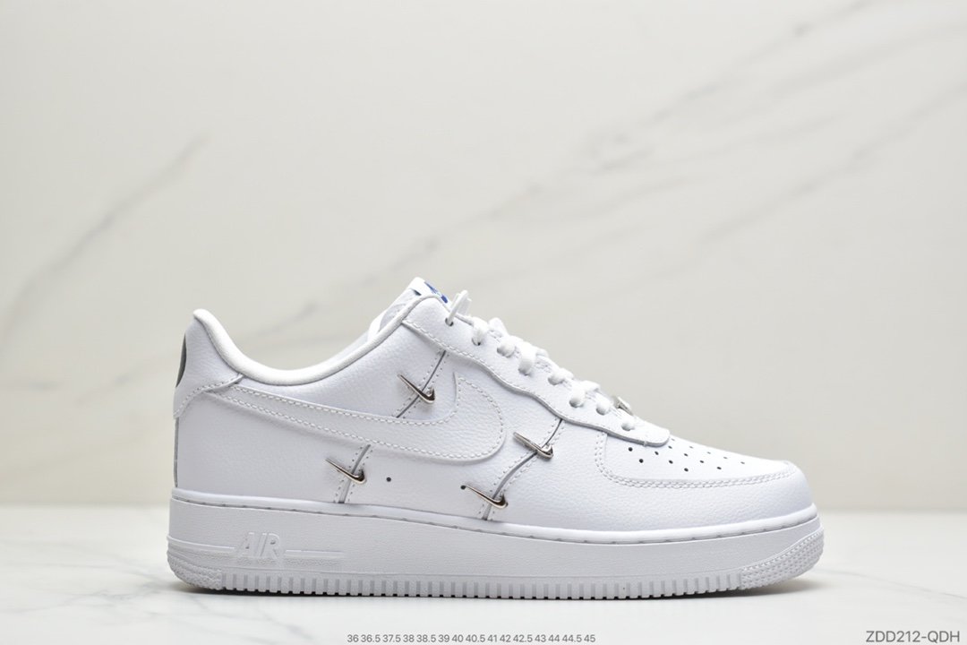 耐克Nike Air Force 1’07 Low “All white” 空军一号“联名小银勾”低帮休闲板鞋